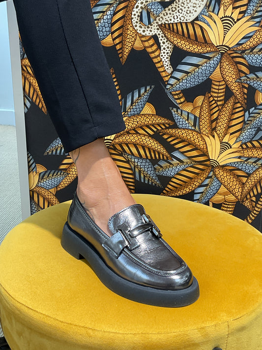 Mocassins Métallisés  Acier