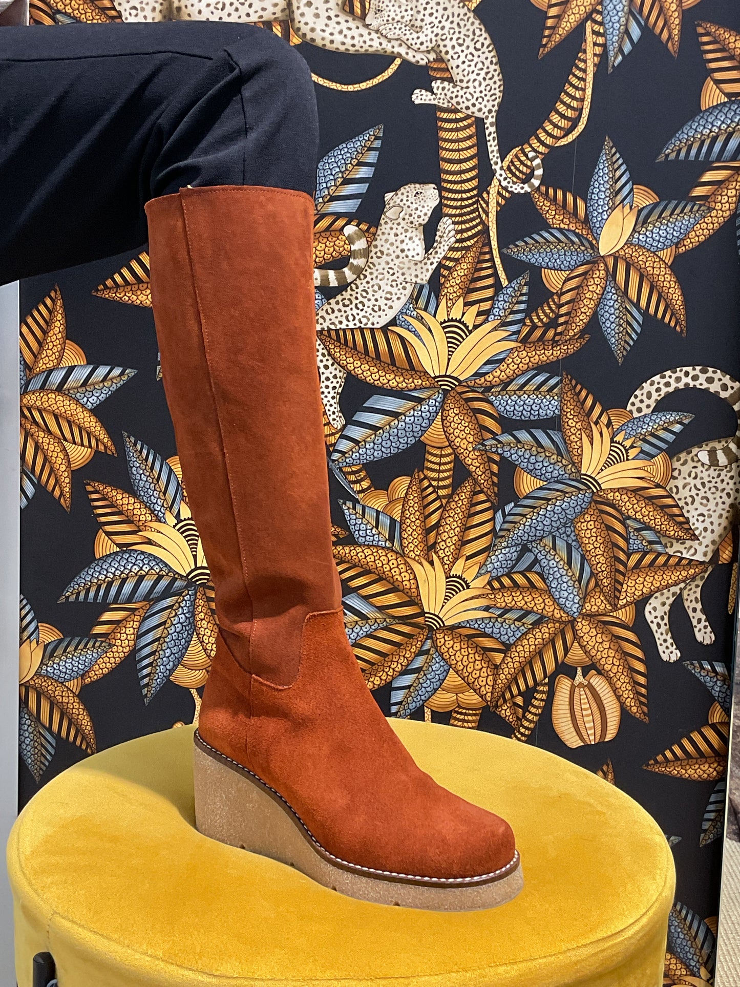 Bottes nubuck crêpe