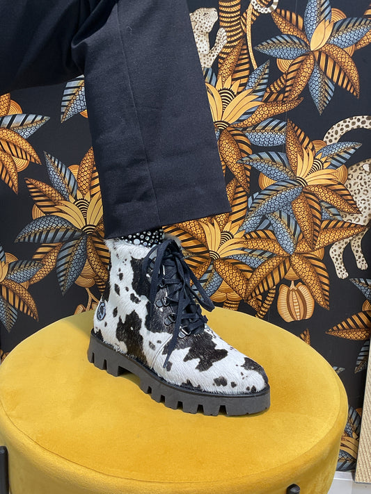 Bottines Lacets Vaches