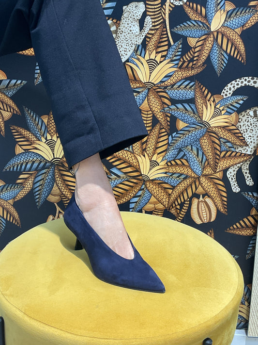 Escarpins Nubuck Bleu