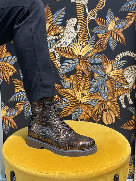 Bottines bronze Écailles