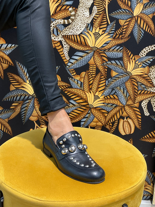 Mocassin clou noir