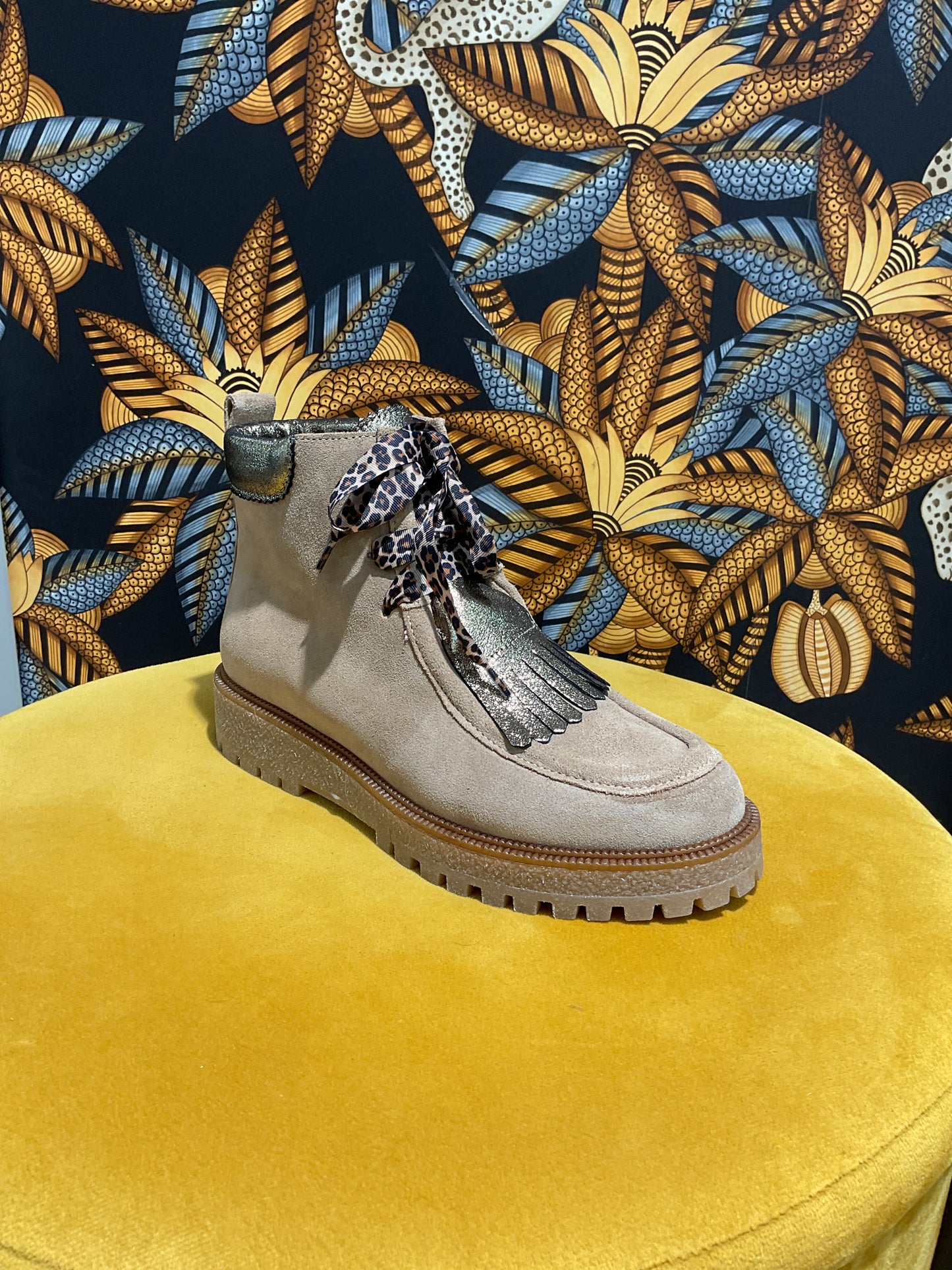 Derbies nubuck lacet crêpe