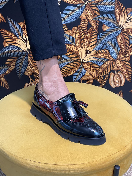 Mocassin bordeaux noir