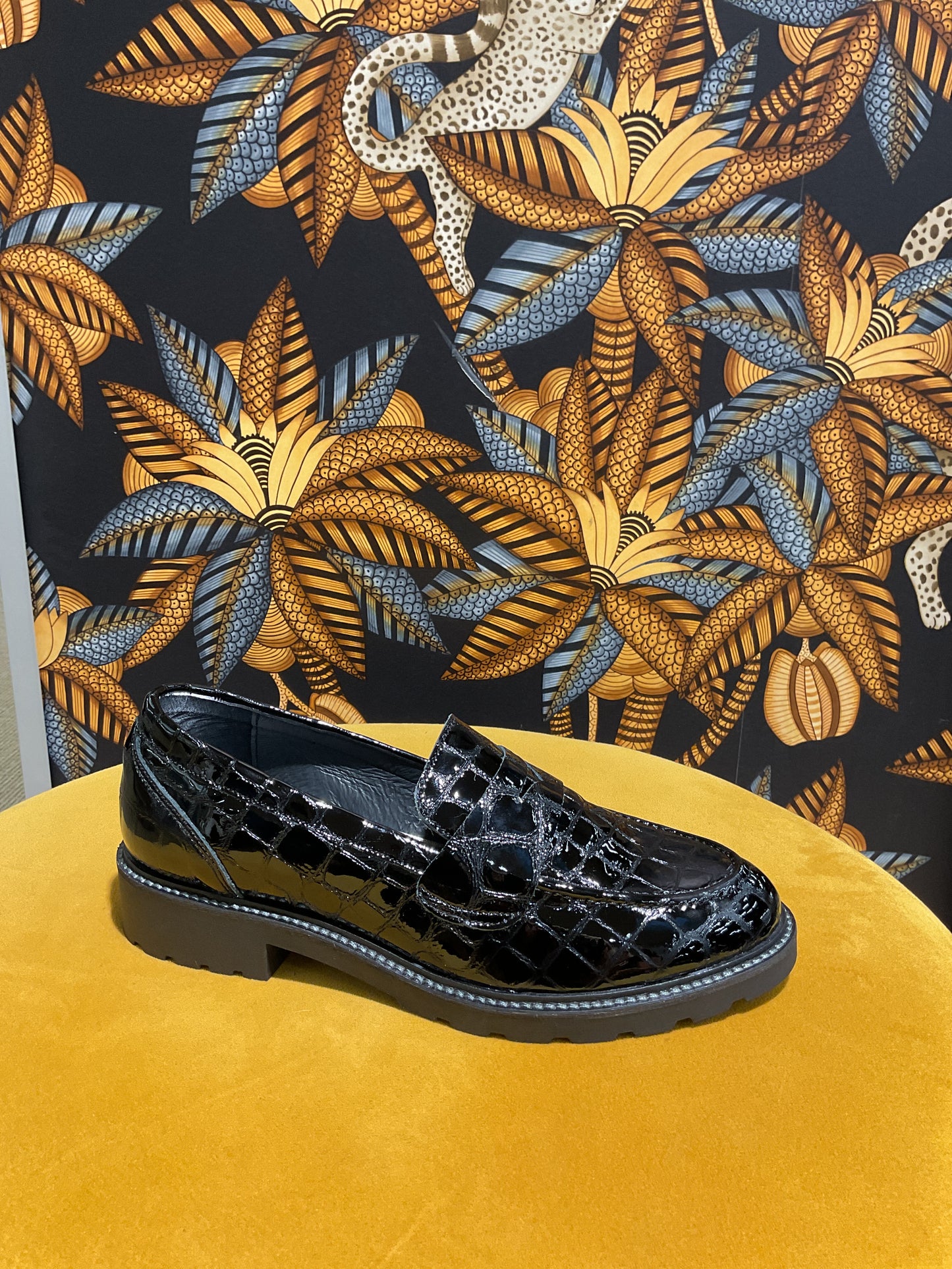 Mocassins vernis croco