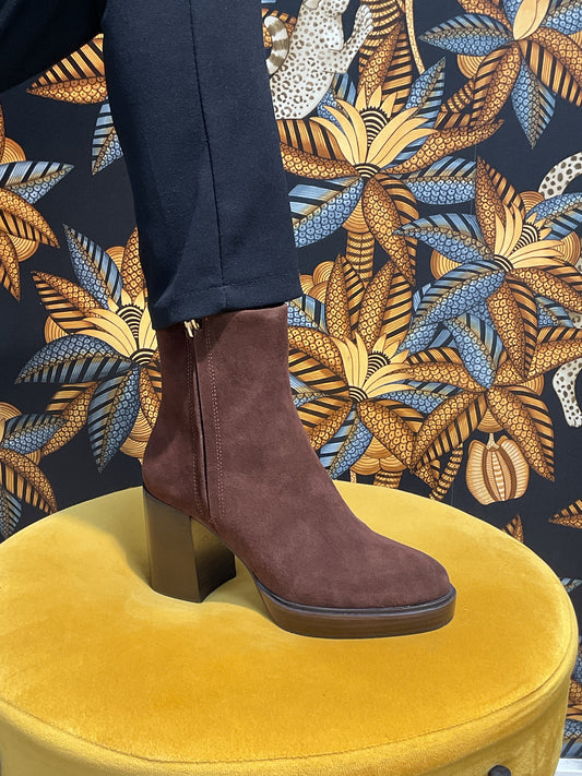 Bottines Nubuck choco