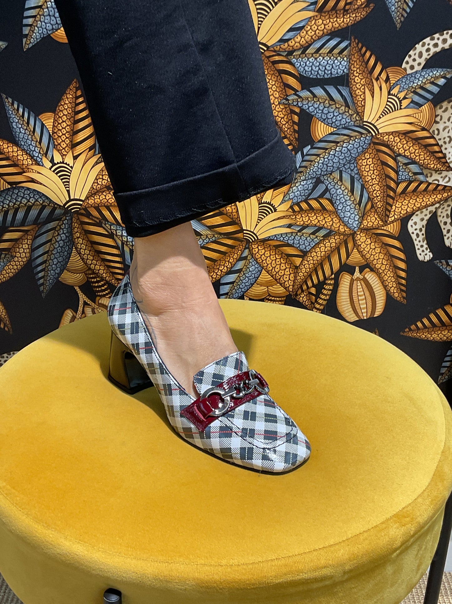 Mocassins à Talons Motif