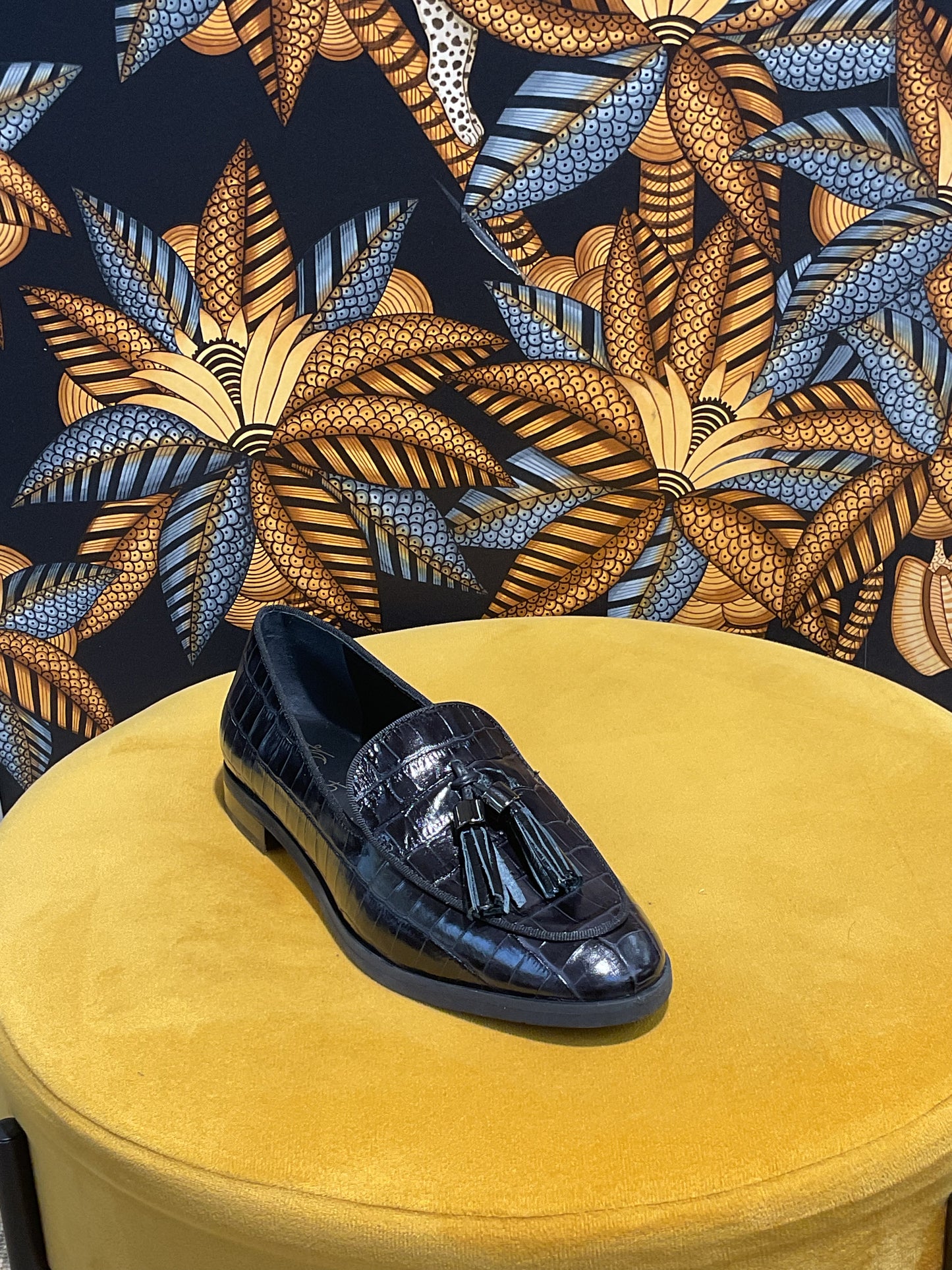 Mocassins Croco Pompons