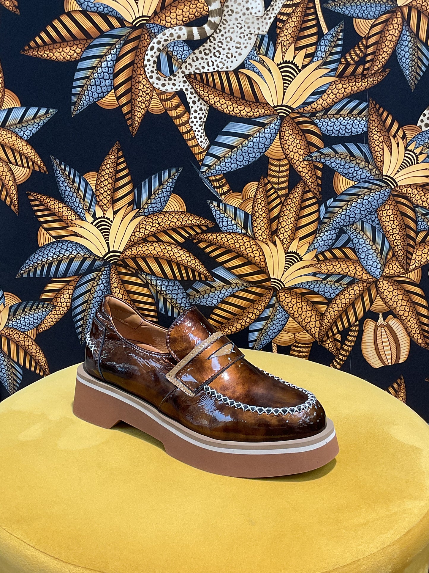 Mocassins Vernis Bronze