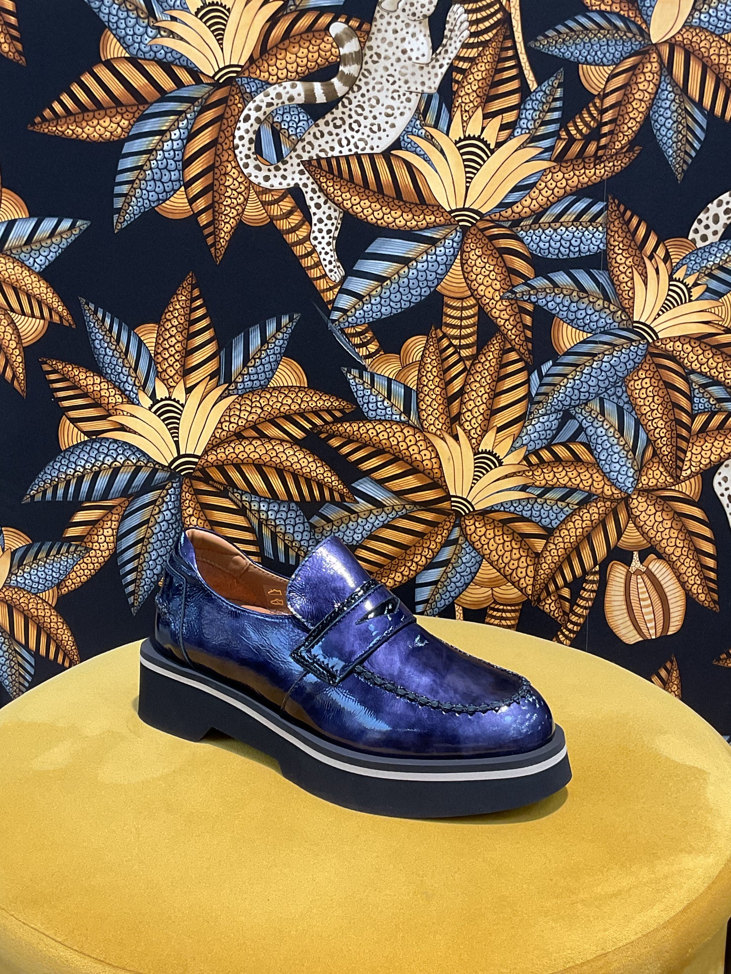 Mocassins Vernis Bleu