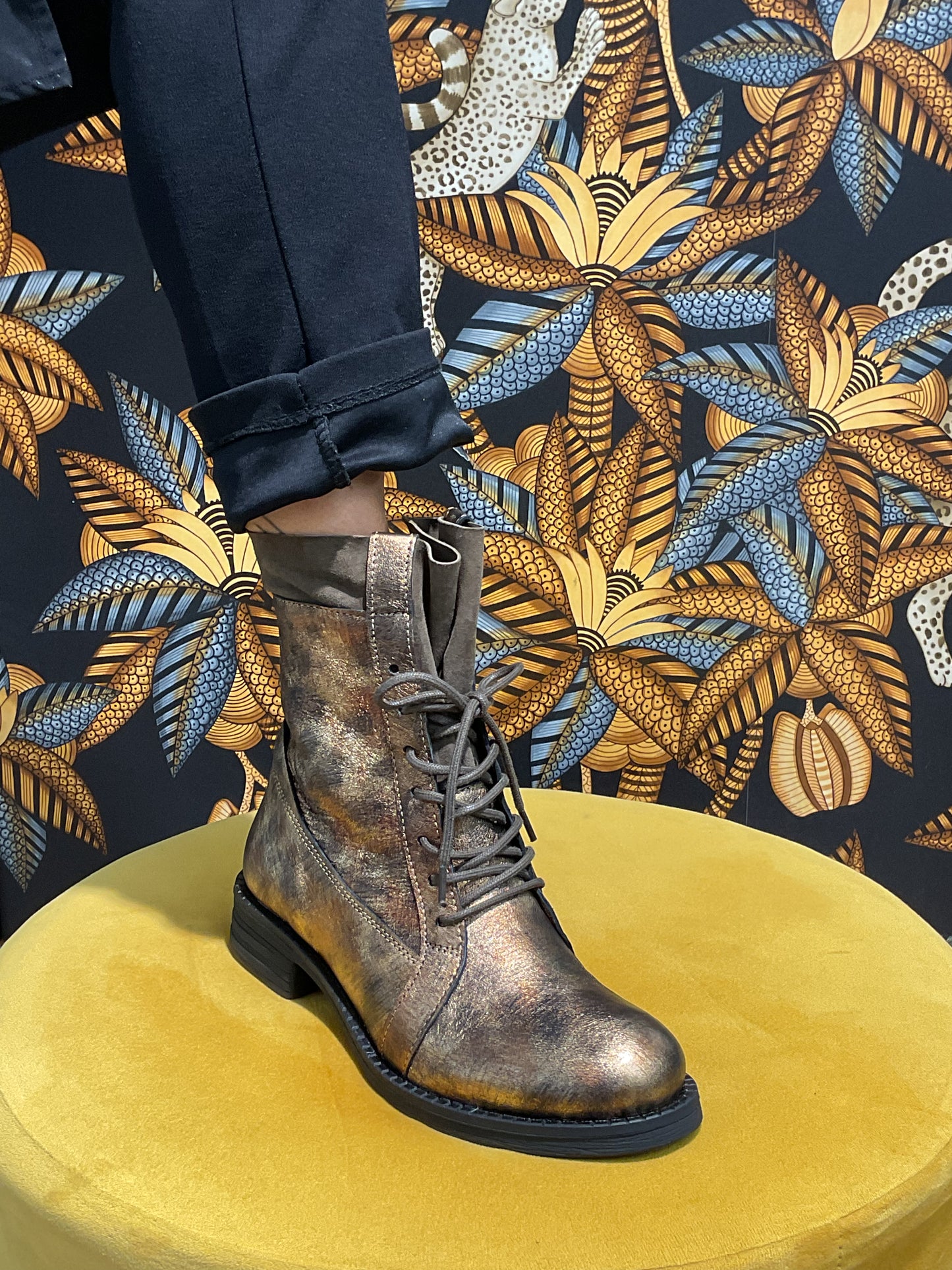 Bottines Lacets Bronze