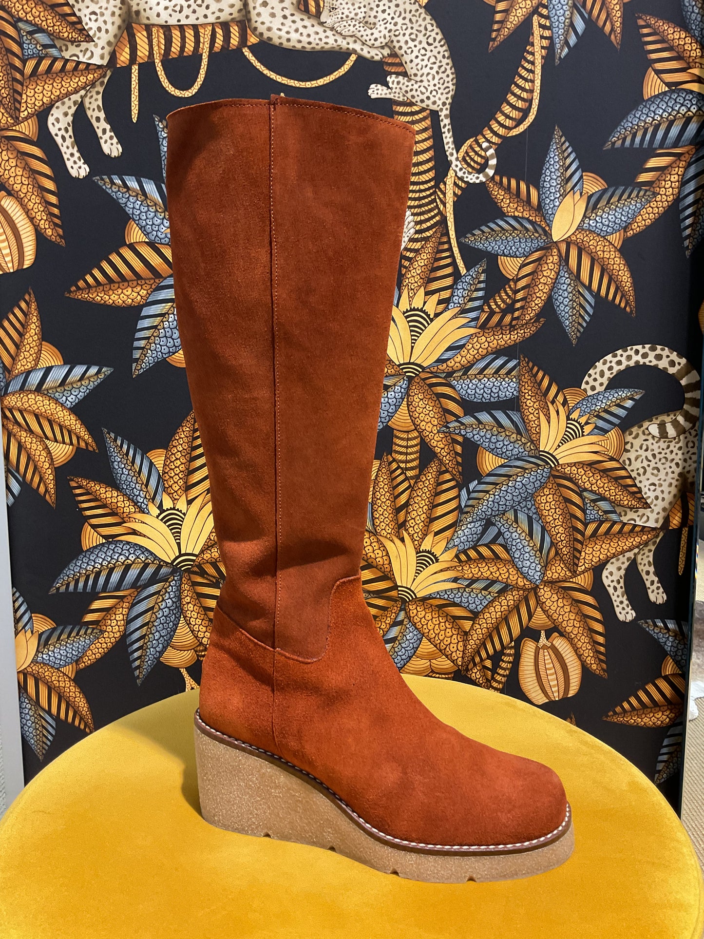 Bottes nubuck crêpe