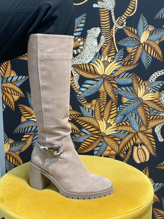 Bottes Nubuck boucles