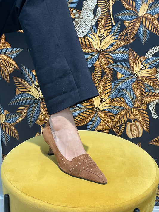 Escarpins Clou Camel